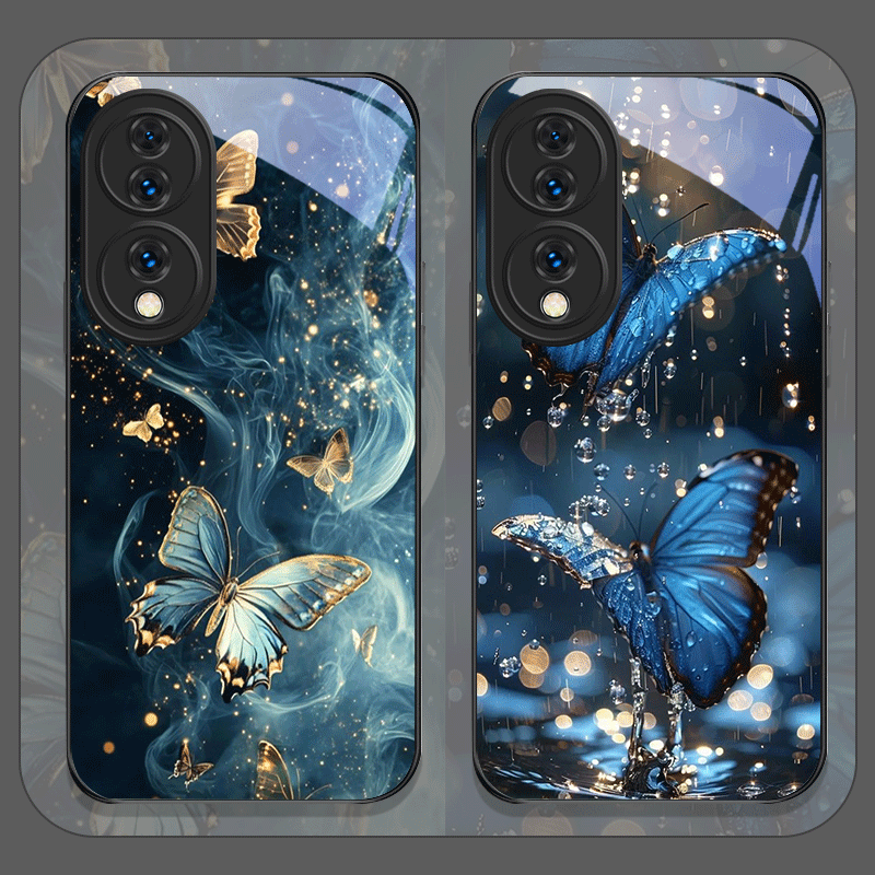 Huawei Mate 60 - Luxueuze blauwe vlinder kunstprint gehard glazen