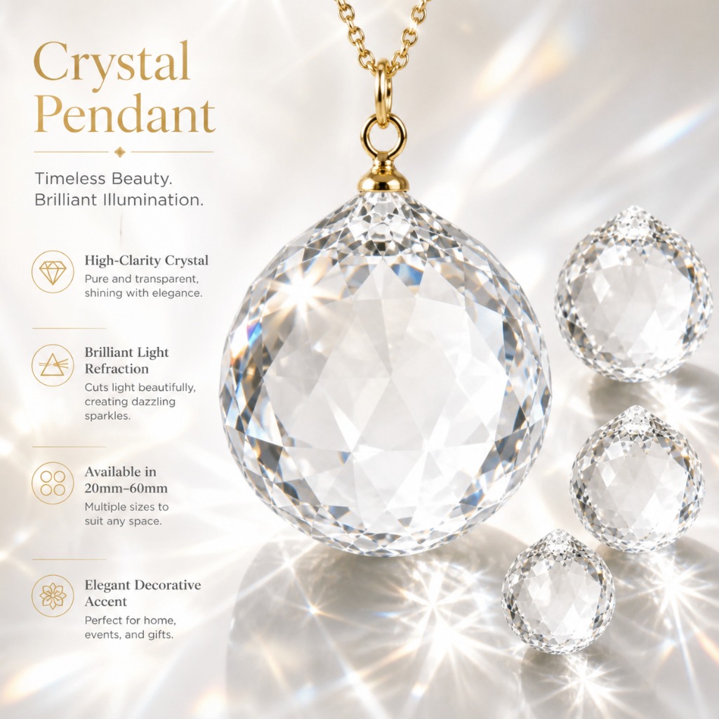 Crystal Ball Decor - Hoogtransparante K9 Kristallen Bol Druppelhanger 20-60mm